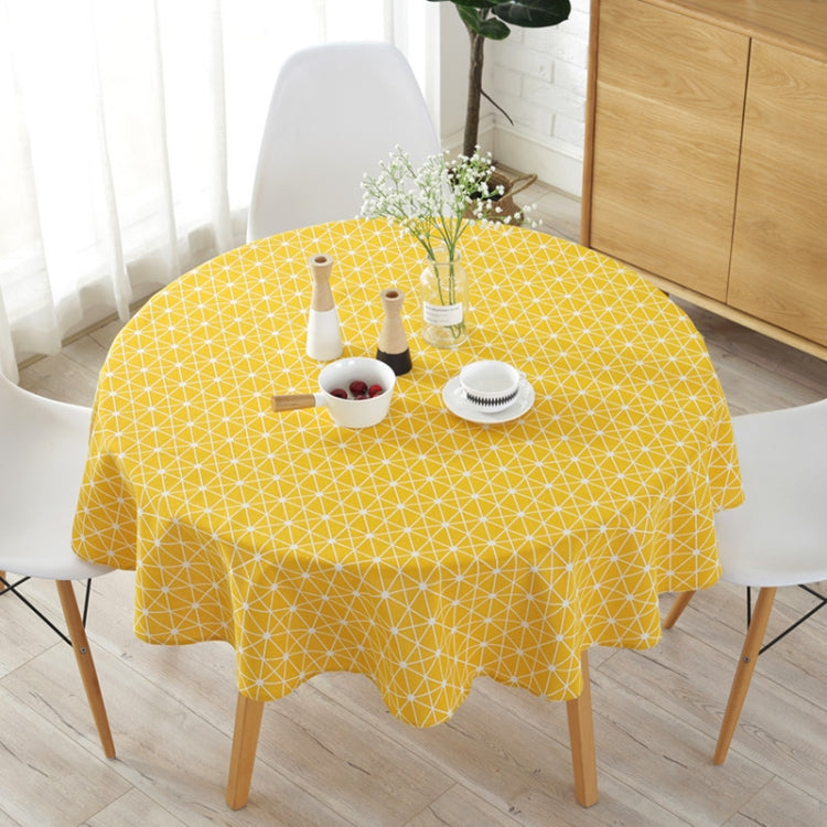 Polyester Cotton Round Tablecloth Dust-proof Cotton and Linen Printing Tablecloth, Diameter:100cm