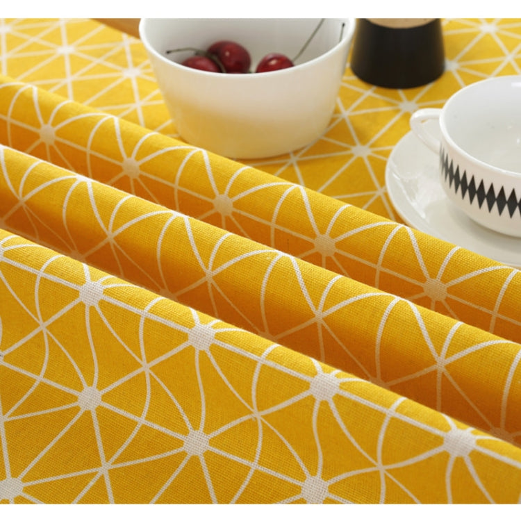 Polyester Cotton Round Tablecloth Dust-proof Cotton and Linen Printing Tablecloth, Diameter:150cm