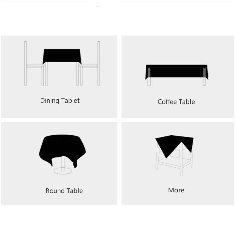 Square Lattice Embroidered Tablecloth Pure Color Cotton Linen Tassel Rectangular Coffee Table Mat, Size:140x300cm