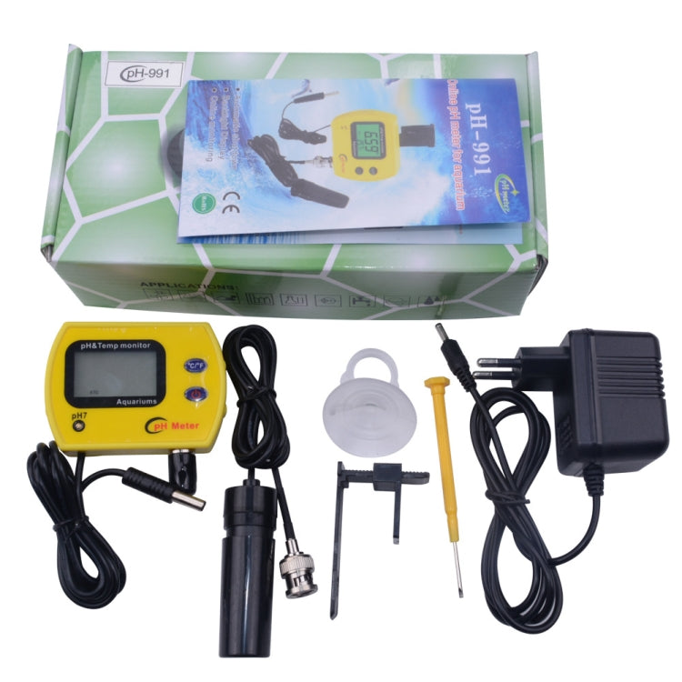 pH Meter with backlight pH-991 tester Durable Acidimeter tool temp monitor for Aquarium swim pool water