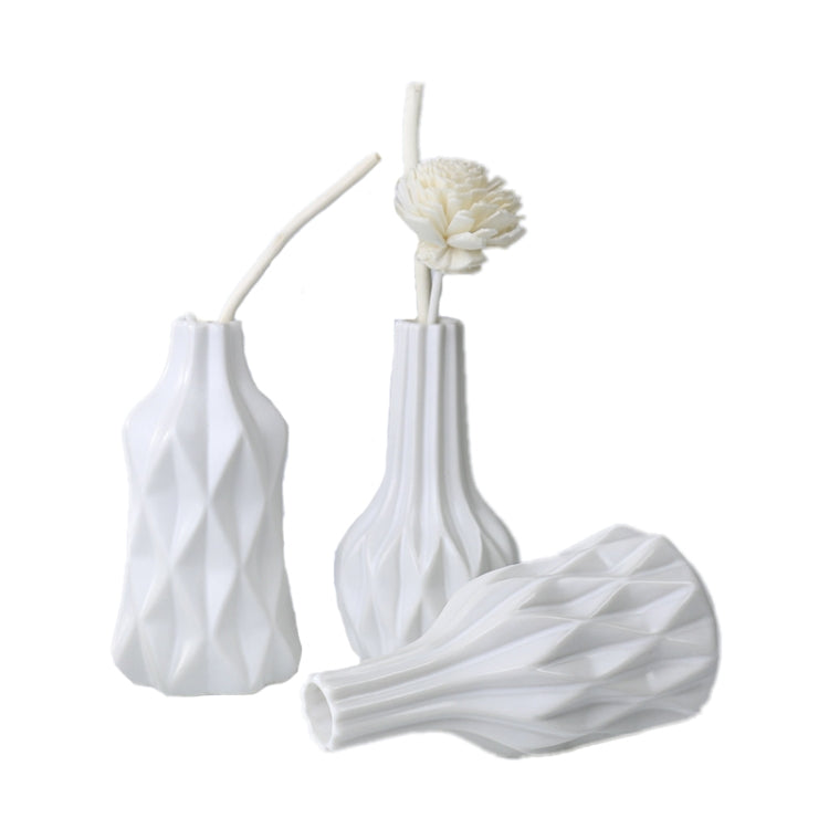 Creative Irregular Ceramic Vases Home Decor Small Flower Vase for Living Room Tabletop Ornaments Crafts, Size:Large