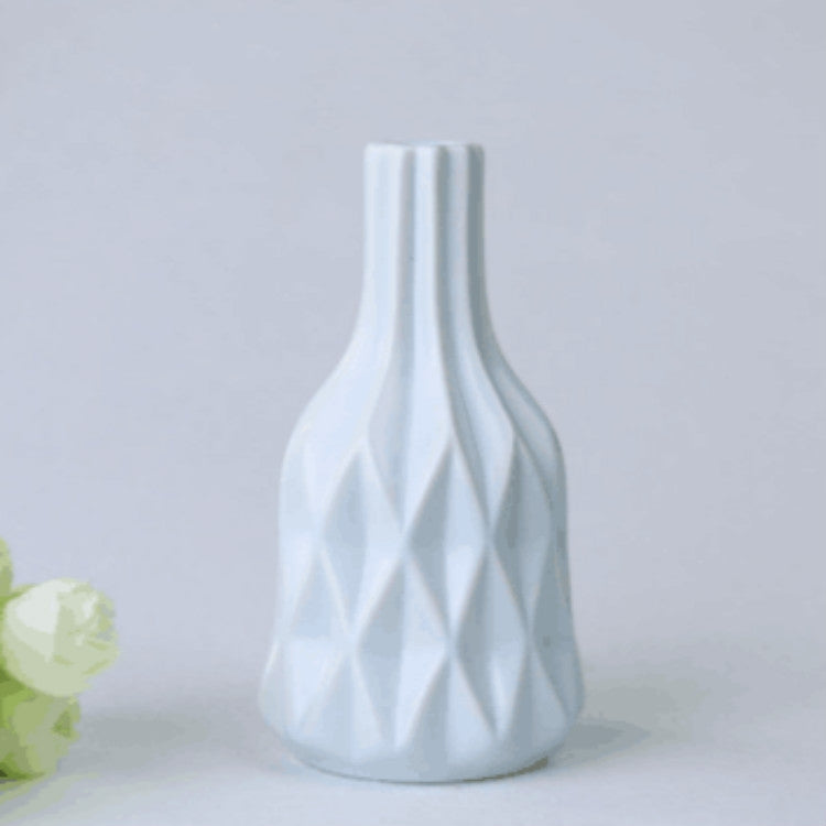 Creative Irregular Ceramic Vases Home Decor Small Flower Vase for Living Room Tabletop Ornaments Crafts, Size:Large