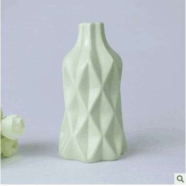 Creative Irregular Ceramic Vases Home Decor Small Flower Vase for Living Room Tabletop Ornaments Crafts, Size:Large