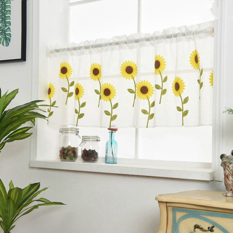 Simple Daisy Half Curtain Balcony Bedroom Curtain Light Curtain