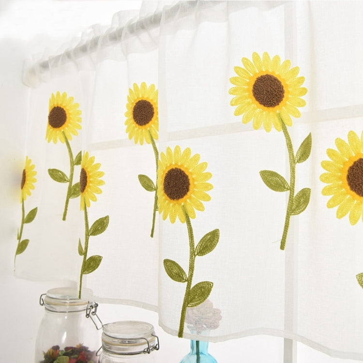 Simple Daisy Half Curtain Balcony Bedroom Curtain Light Curtain