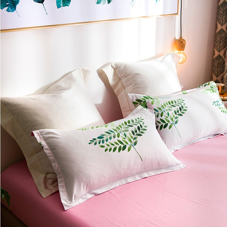 Home Simple and Comfortable Polyester Textile Jungle Leaf Print Pattern Bedding Set,