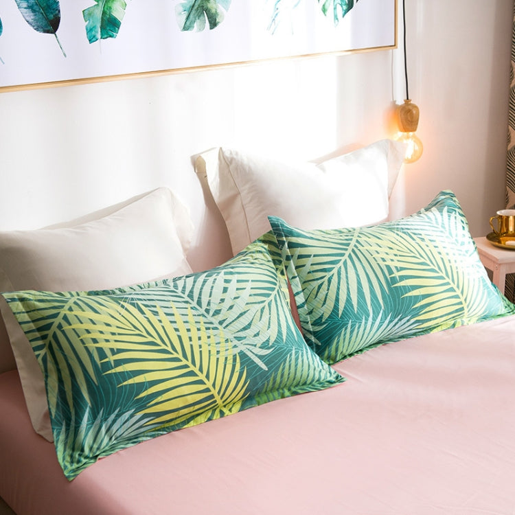 Home Simple and Comfortable Polyester Textile Jungle Leaf Print Pattern Bedding Set, Quilt Size: 180 x 220mm