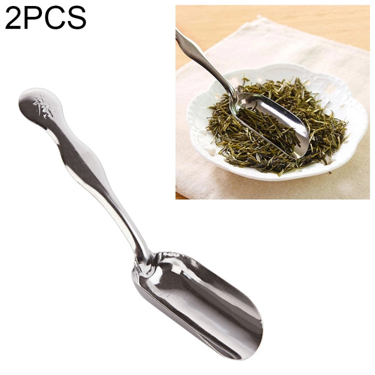 2 Pcs Stainless Steel Tea scoops Minimalist Teaspoon Tea Powder Scoop Flower Tea Spoons