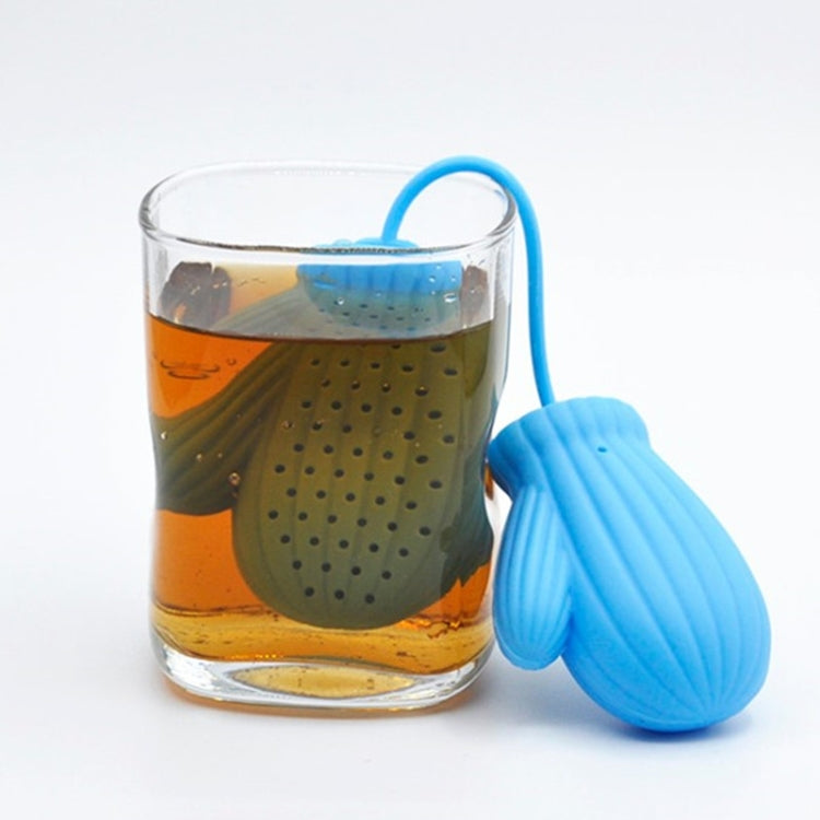 2 PCS Christmas Gloves Tea Strainer Infusers Makers Silicon Loose Leaf Coffee Bag