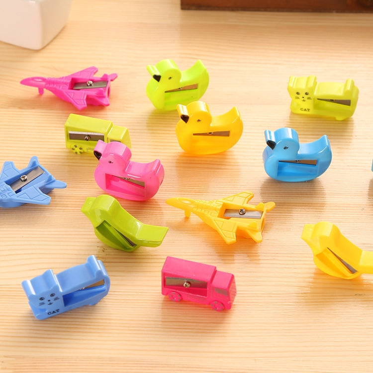 10 PCS Mini Pencil Sharpener School Creative Stationery Cartoon Cute Shape Pencil Machine, Random Color