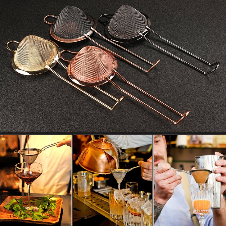 2 PCS Stainless Steel Filter Sieve Soy Milk Juice Filter Spoon Kitchen Utensils Copper Plating