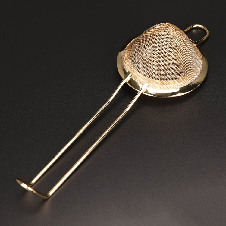 2 PCS Stainless Steel Filter Sieve Soy Milk Juice Filter Spoon Kitchen Utensils Gold Plating
