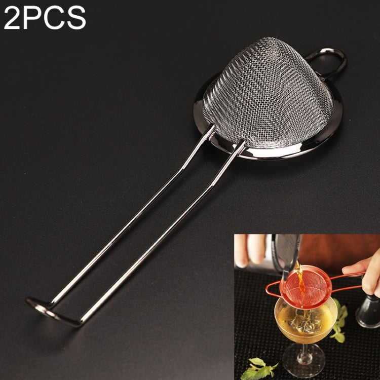 2 PCS Stainless Steel Filter Sieve Soy Milk Juice Filter Spoon Kitchen Utensils Black Plating