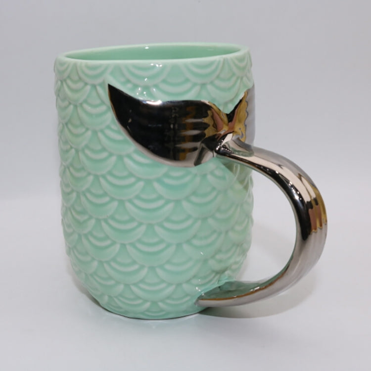 Electroplating Mermaid Fish Tail Ceramic Mug Milk Coffee Tea Gift