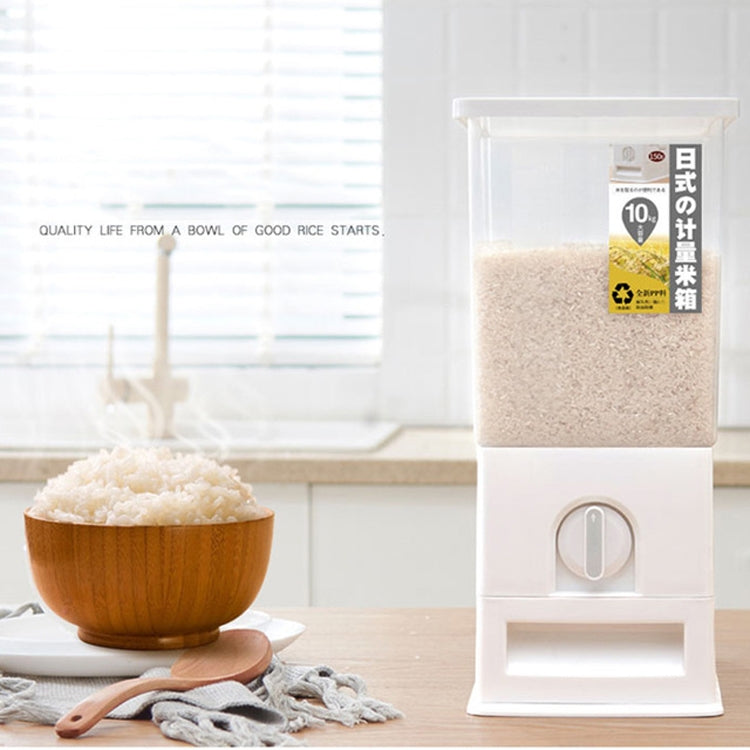 Kitchen Household 10KG Measurable Rice Barrel Sealed Insect-proof and Moisture-proof Rice Storage Box
