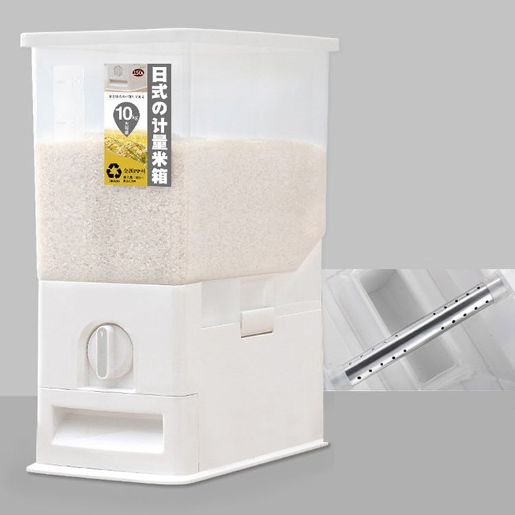 Kitchen Household 10KG Measurable Rice Barrel Sealed Insect-proof and Moisture-proof Rice Storage Box