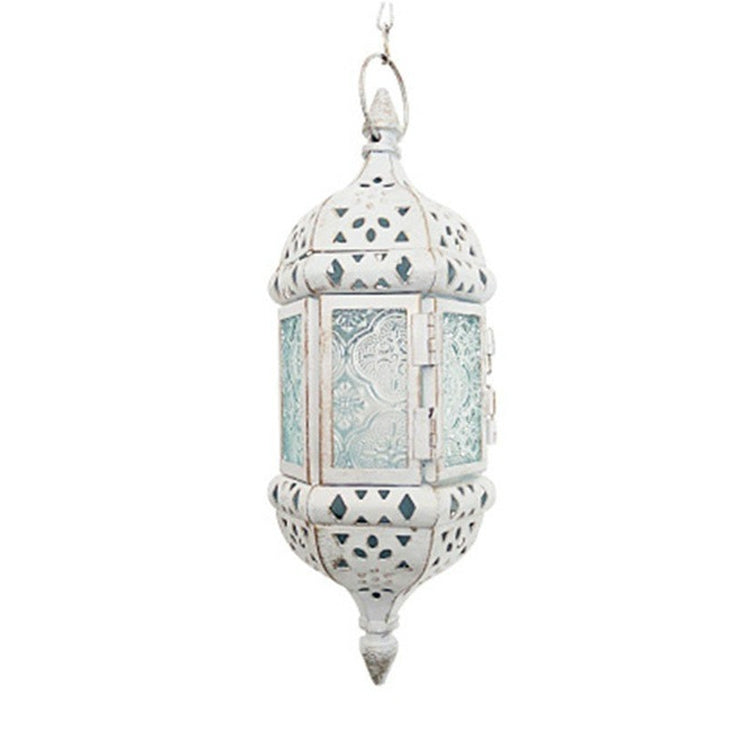 Retro Creative Wrought Iron Candle Holder Garden Hanging Hanging Wind Lamp Romantic Wedding Decorations