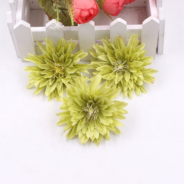 10 PCS Simulation Cloth Chrysanthemum Flower Wedding Home Vase Decorations DIY Wreath Flower