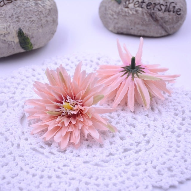 10 PCS Simulation Cloth Chrysanthemum Flower Wedding Home Vase Decorations DIY Wreath Flower