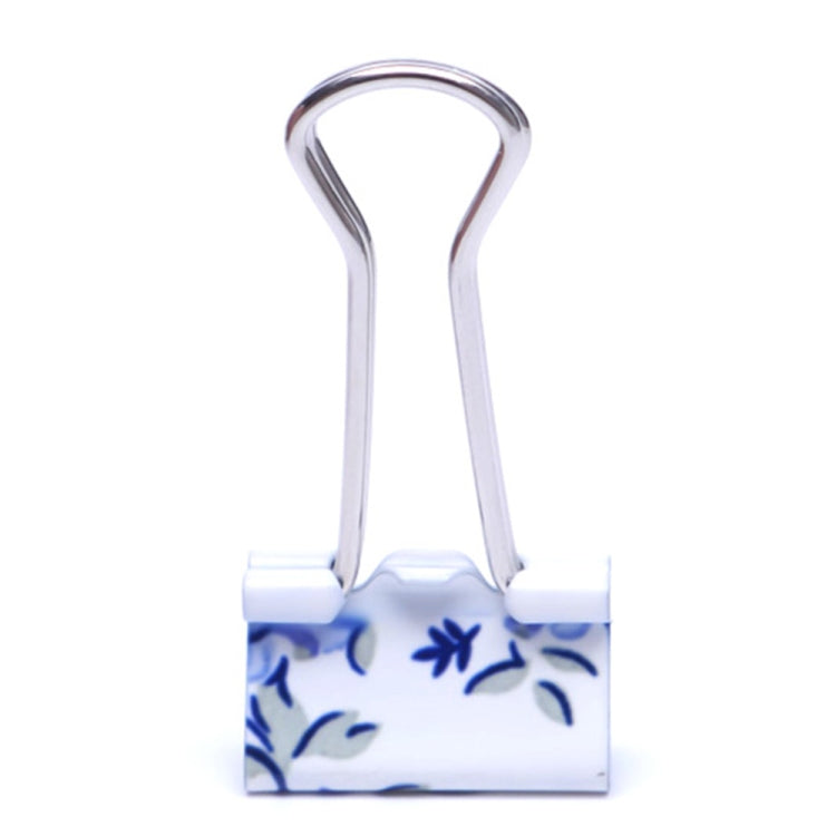 24 PCS 38mm Printed Metal Paper Clip Office School Binding Supplies