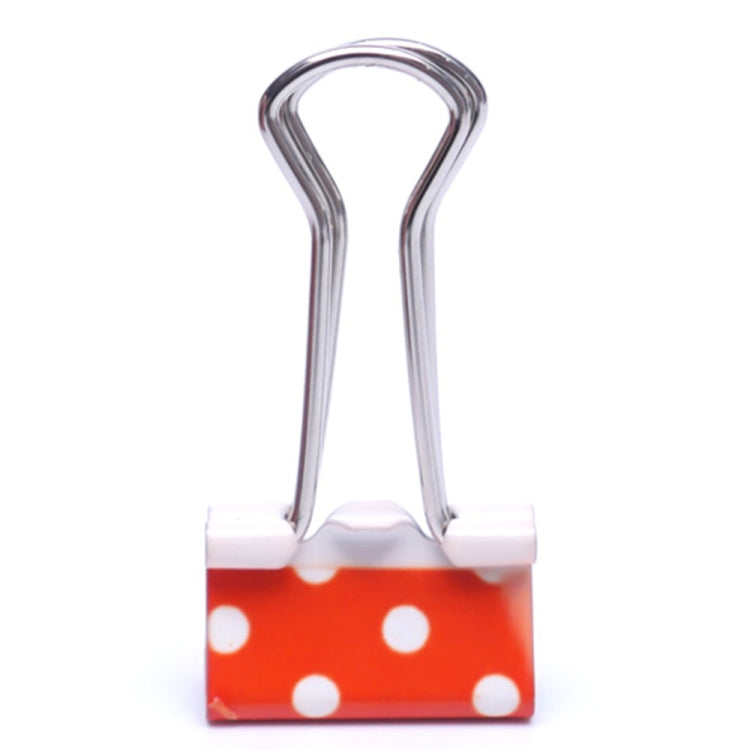 24 PCS 38mm Printed Metal Paper Clip Office School Binding Supplies