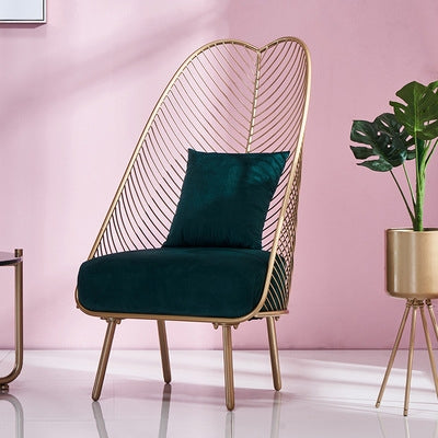 Creative European Minimalist Golden Hollow Leisure Chair