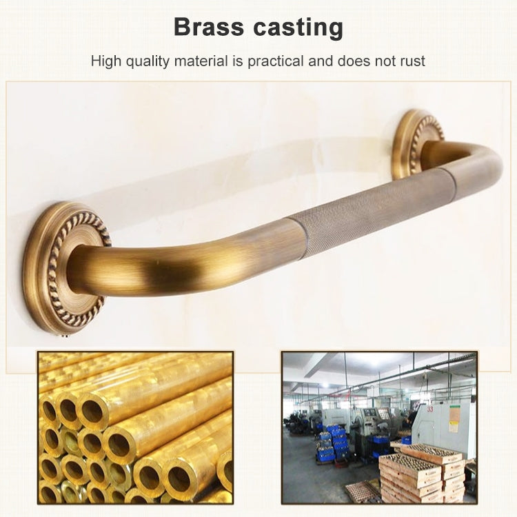 Brass Bathroom Pendant Elderly Bathroom Handle Barrier-free Handrail Pull, Length:52cm