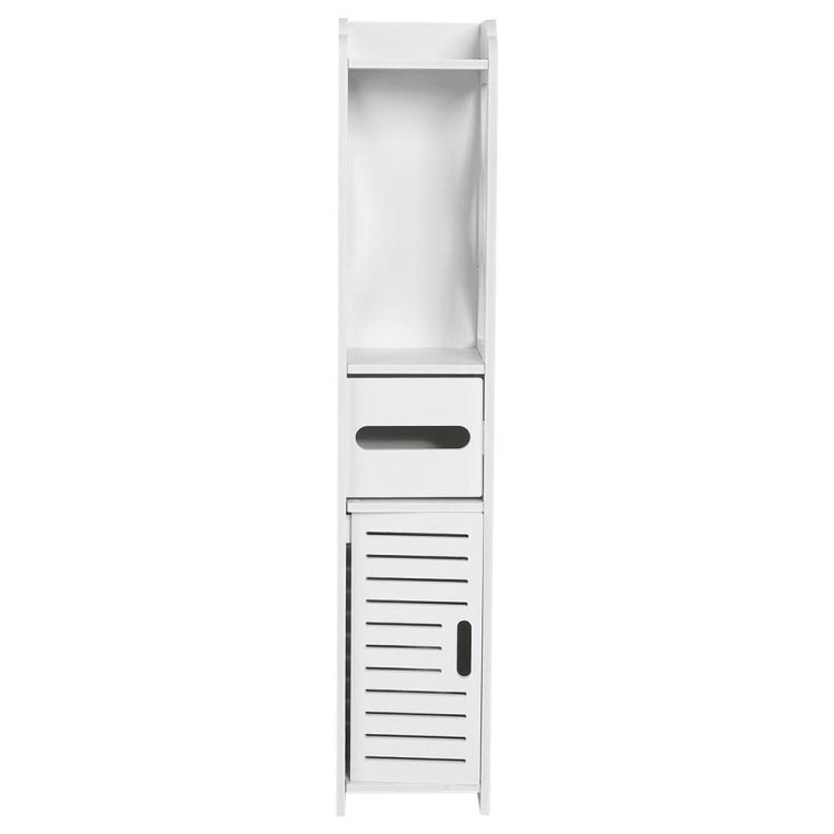 Bathroom Toilet Furniture Cabinet White Wood Cupboard Shelf Storage Rack(Small)