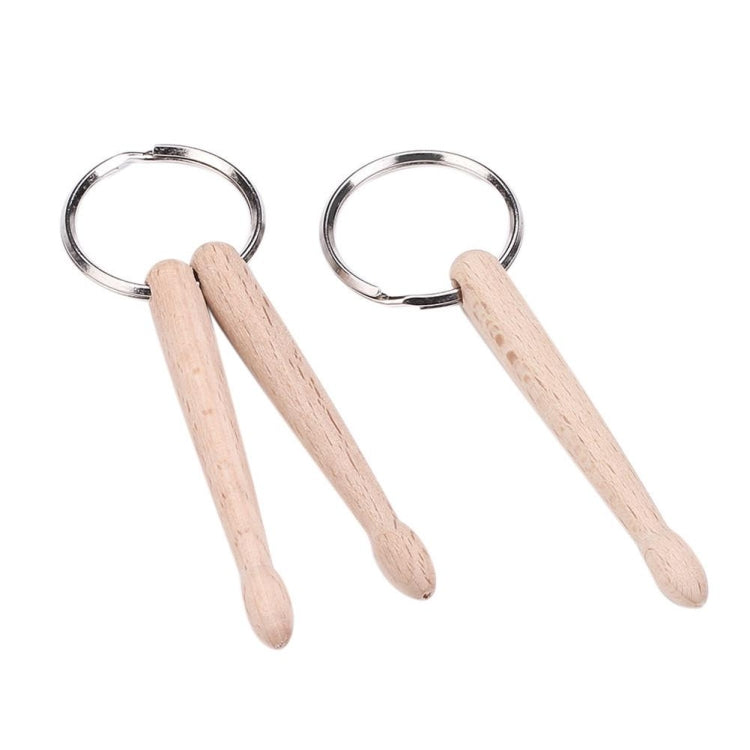3 PCS Mini Drumsticks Keychain Beech Drum Sticks Percussion Music Gift