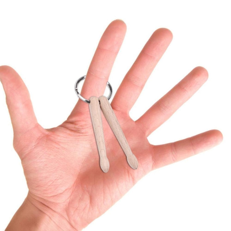 3 PCS Mini Drumsticks Keychain Beech Drum Sticks Percussion Music Gift
