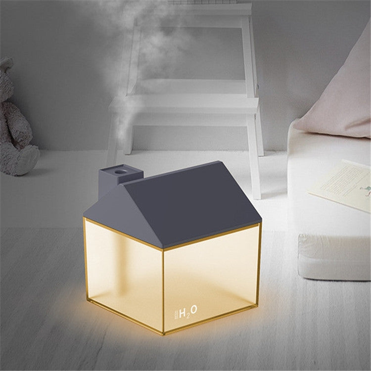 Retro House Indoor Outdoor Air Purifier Desktop Aromatherapy Humidifier with Led Night Light, Style:Lithium Battery