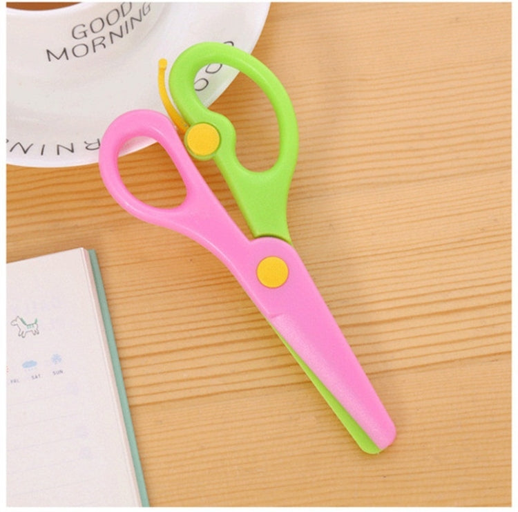 5 PCS 137mm Mini Safety Round Head Plastic Scissors Student Kids Paper Cutting Minions Kindergarten School Supplies
