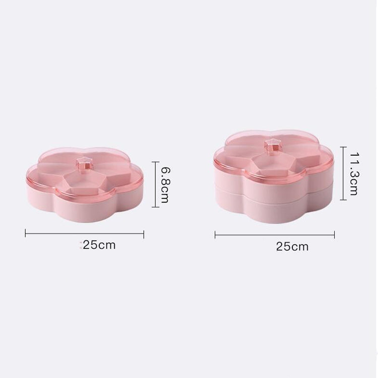Double Layer Flower-shaped Transparent Wedding Candy Snack Dried Fruit Storage Box