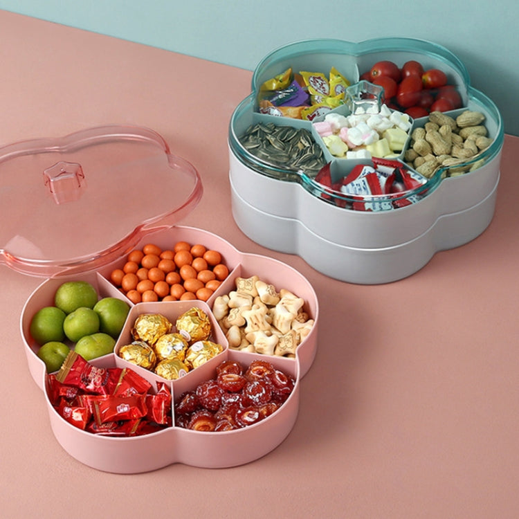 Double Layer Flower-shaped Transparent Wedding Candy Snack Dried Fruit Storage Box