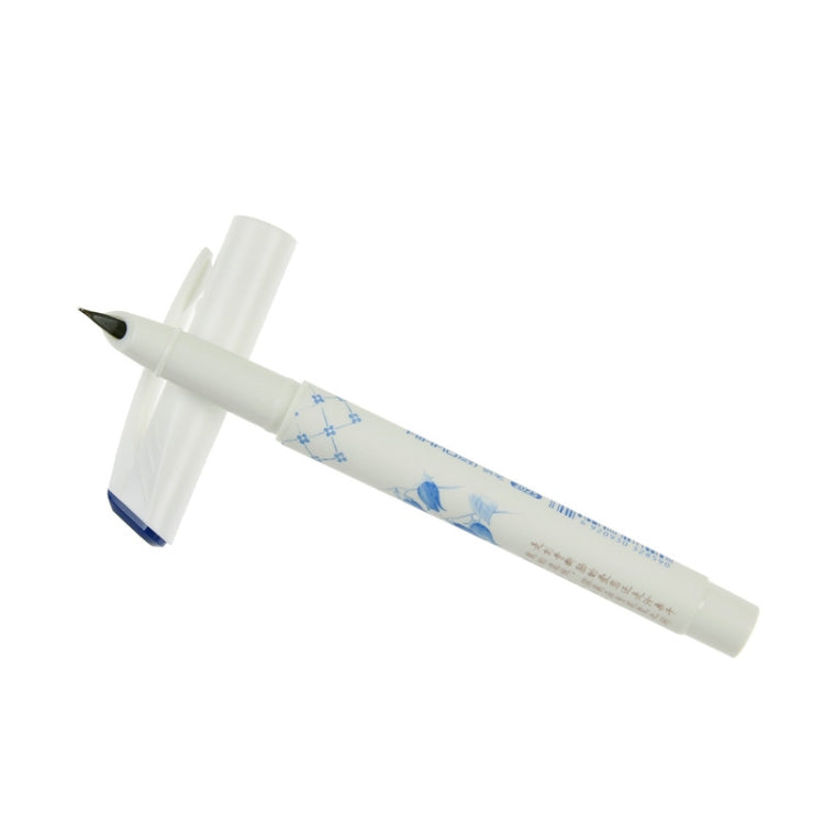 Orchid Porcelain Series Ultra-fine Nib Straight Liquid Erasable Ink Sac Pen Set, Refill Color:Blue(0.5mm)
