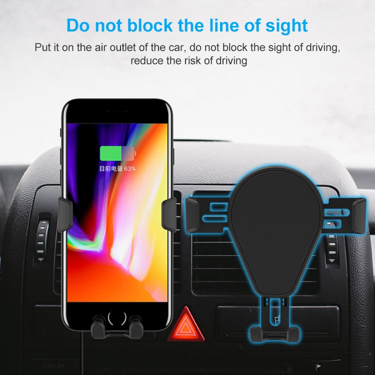 KT-C5 15W Rotatable Car Gravity Wireless Charger Air Outlet Mobile Phone Holder