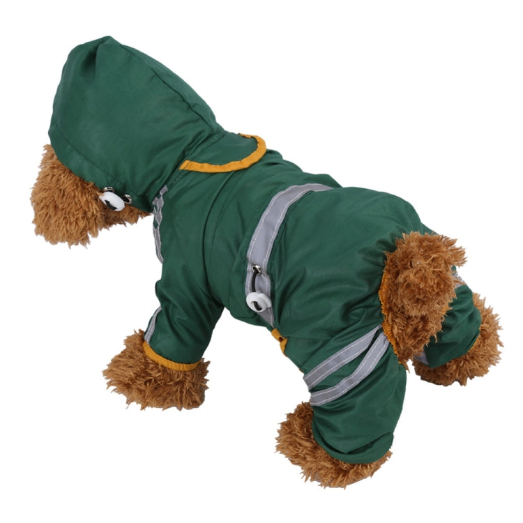 Waterproof Jacket Clothes Fashion Pet Raincoat Puppy Dog Cat Hoodie Raincoat, Size:S