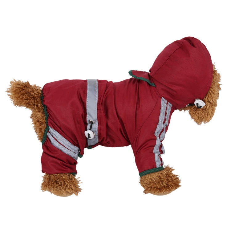 Waterproof Jacket Clothes Fashion Pet Raincoat Puppy Dog Cat Hoodie Raincoat, Size:M