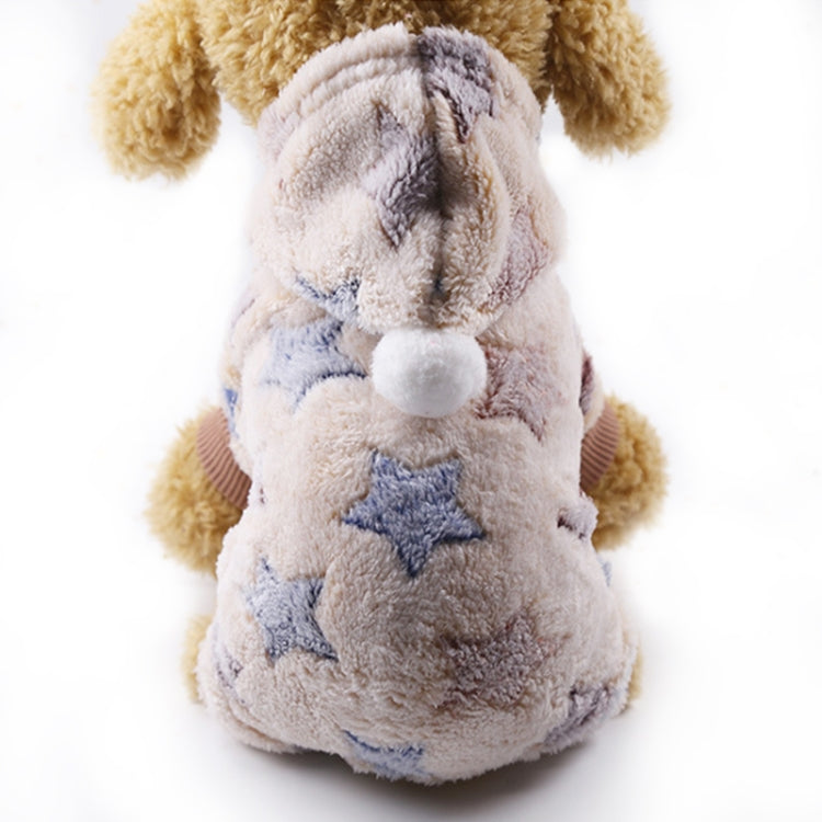 Dog Pajamas Fleece Jumpsuit Autumn Winter Dog Clothes Four legs Warm Pet Clothes, Size:XL