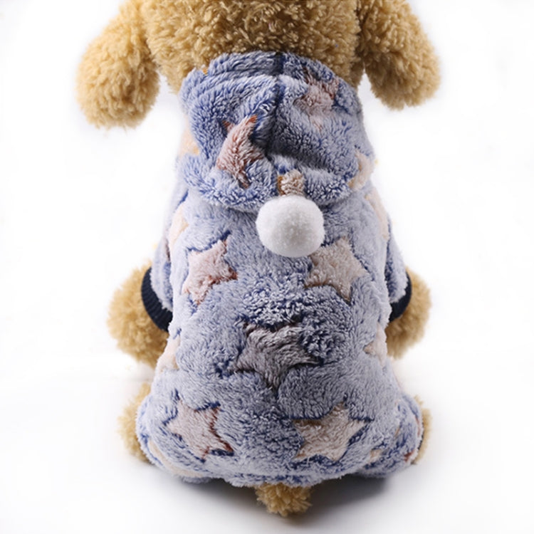 Dog Pajamas Fleece Jumpsuit Autumn Winter Dog Clothes Four legs Warm Pet Clothes, Size:XL