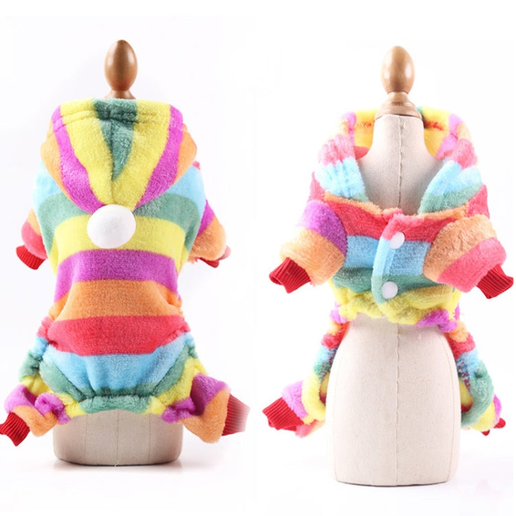 Dog Pajamas Fleece Jumpsuit Autumn Winter Dog Clothes Four legs Warm Pet Clothes, Size:XL