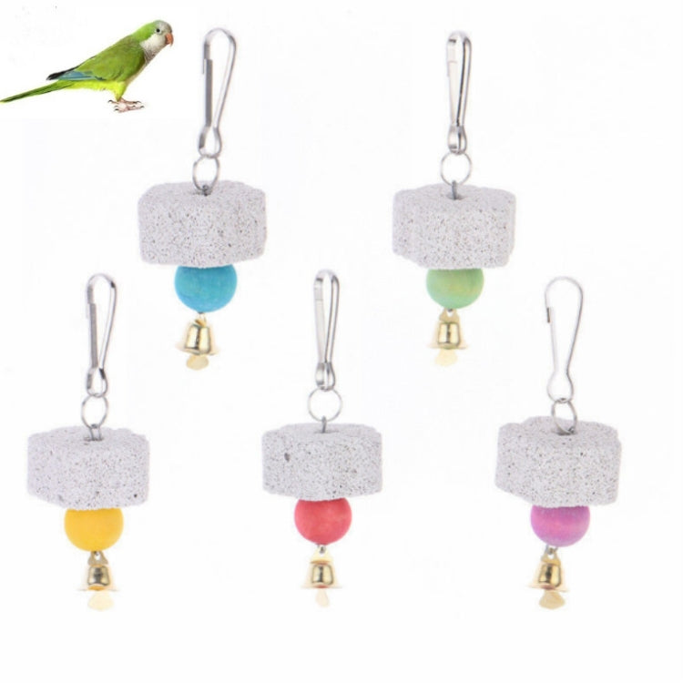 10 PCS Parrot Mouth Grinding Stone Bird Toy Molar Stone Cage Toys Parrot Products,Random Color Delivery