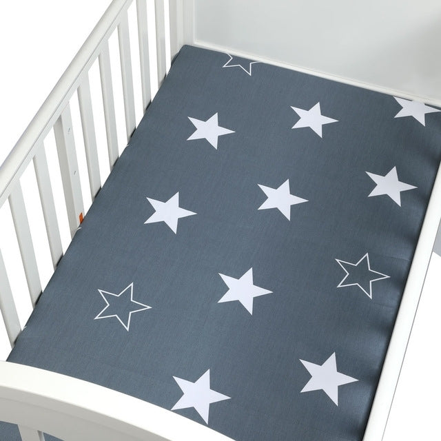 Bedding For Cot Soft Breathable Baby Bed Mattress Cover Potector Cartoon pattern Size 120*65cm
