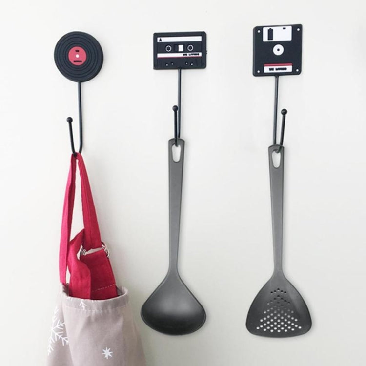 Minimalist Home Decoration Retro Tape Disk Decorative Wall Hooks(Cassette Tape Style)