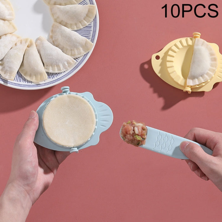 10 PCS Home-made Fish Shape Dumplings Tools Random Color Delivery