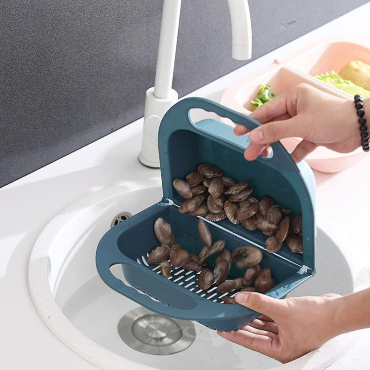 Kitchen Household Creative Folding Fruit Basket Plastic Vegetable Draining Basket