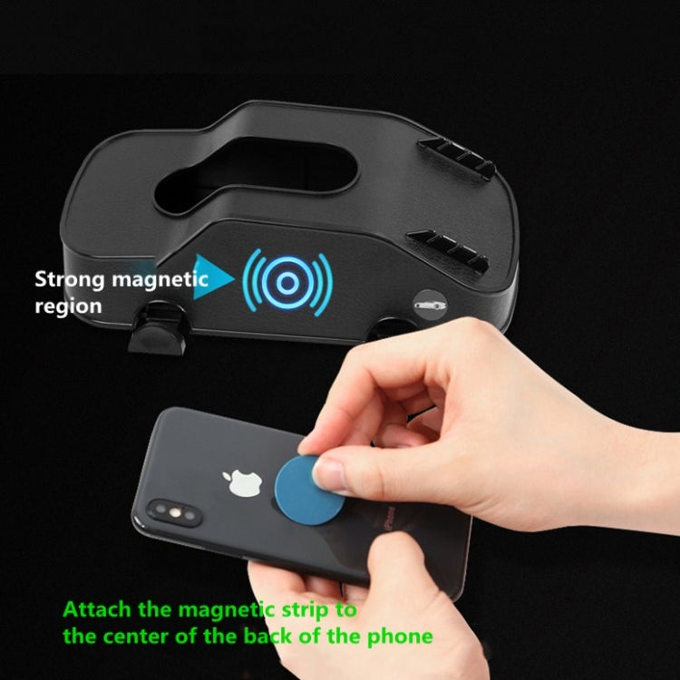 Three-in-one Car Drawer Card Slot Car Phone Navigation Bracket Multifunctional Car Tissue Bag(Black)