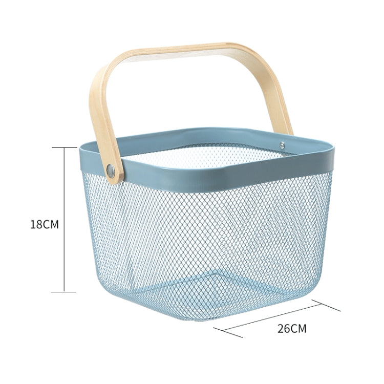 Kitchen Portable Vegetable Washing Drain Basket Square Thick Storage Basket Household Fruit Basket