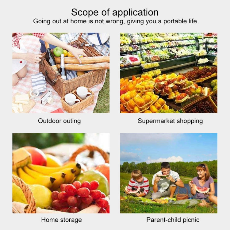 Kitchen Portable Vegetable Washing Drain Basket Square Thick Storage Basket Household Fruit Basket