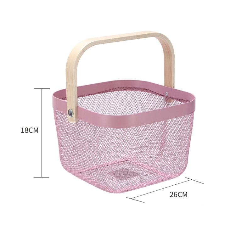 Kitchen Portable Vegetable Washing Drain Basket Square Thick Storage Basket Household Fruit Basket